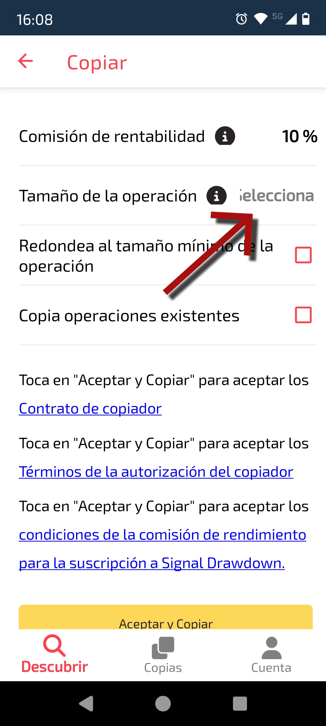Configurar cópia